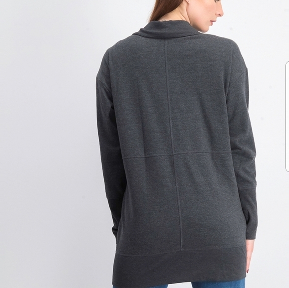 Eddie Bauer Camp Fleece Wrap Cardigan - Picture 3 of 12